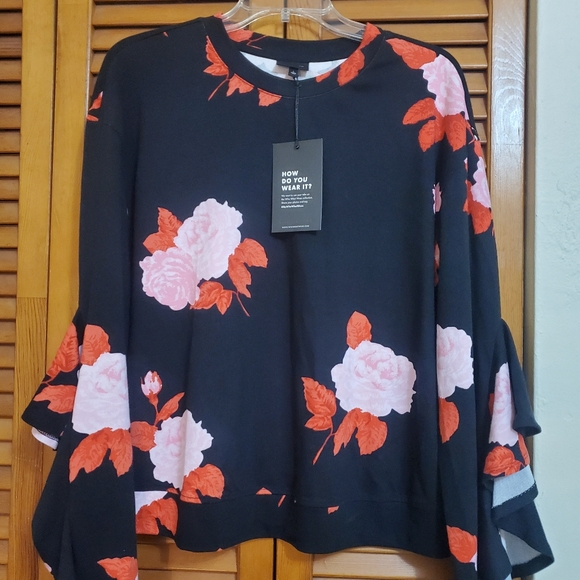 Who What Wear Tops - Who, What Wear - Tiered Ruffled Sleeve Top
